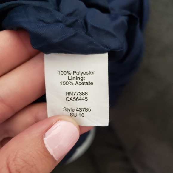 J.Crew Women's 10 Navy Blue Sleeveless Dress Spaghetti Strap V-neck Knee Length - Picture 7 of 10